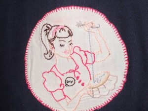 embroidery of girl