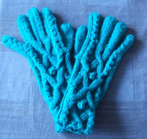 cabled gloves again using DROPS yarn (I think I have fallen a bit in love with these yarns)